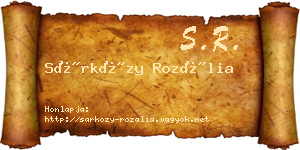 Sárközy Rozália névjegykártya