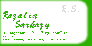 rozalia sarkozy business card